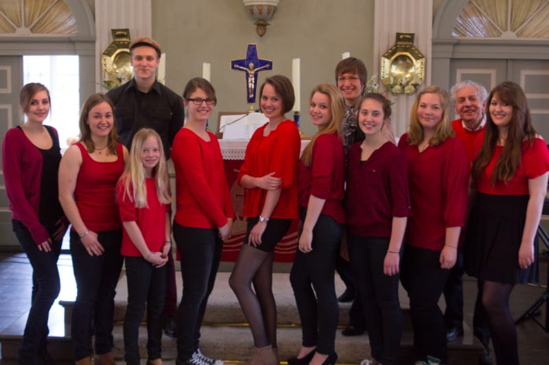 Konfirmation in der Kirche Blender